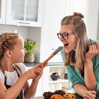 Quadratisches Stimmungs-Küchenbild