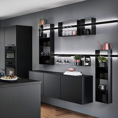 Quadratisches Stimmungs-Küchenbild